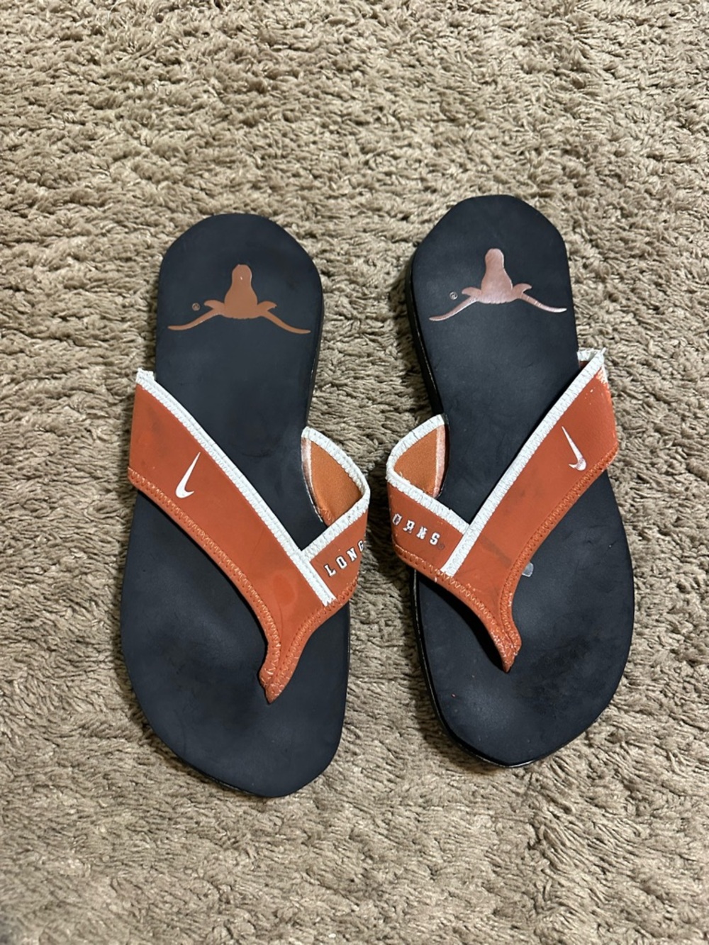 Vintage Nike NCAA Texas Longhorns “Orange & Black” slides 00s size 12